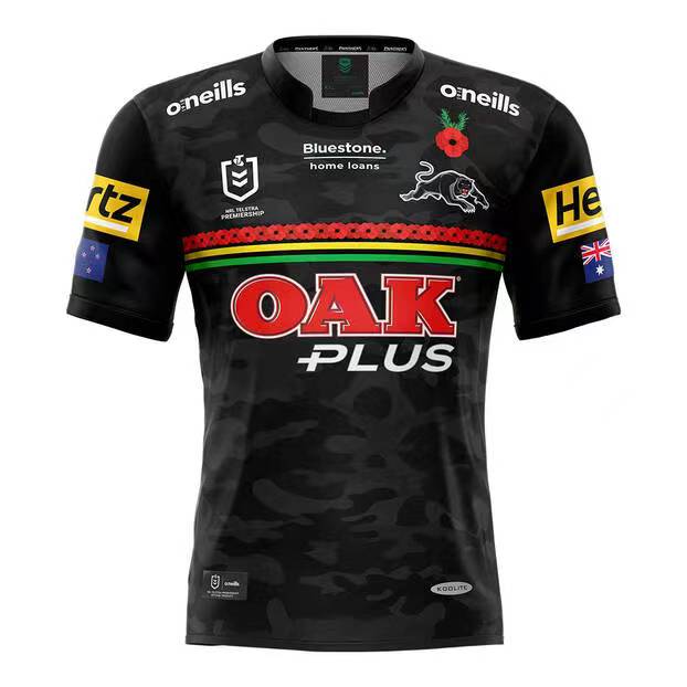 2022 Season Penrith Panthers A11 Black Color Rugby Jersey